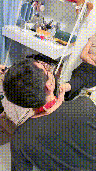 苒溪 带素人闺蜜玩狗